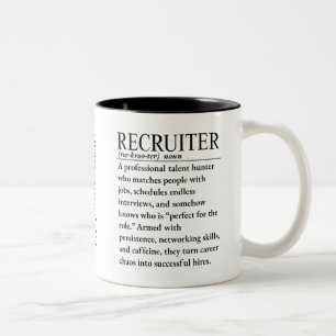 Personalvermittler Zweifarbige Tasse