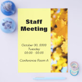 Personalversammlung Flyer Gelbe Herbstausgänge Bür (Einzeln)