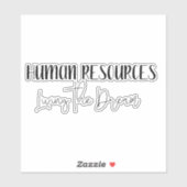 Personalwesen Der Traum ist sonnig Aufkleber (Blatt)