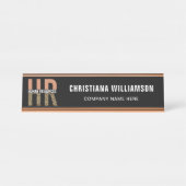 Personalwesen Leopard Print HR Schreibtischnamensplakette (Vorderseite )