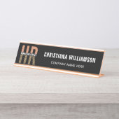 Personalwesen Leopard Print HR Schreibtischnamensplakette (Vorderseite )