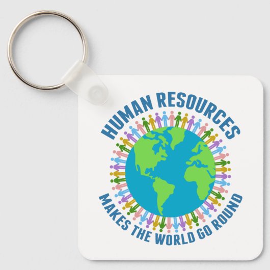 Personalwesen macht die Welt zum Global Go Round H Schlüsselanhänger (Vorderseite)