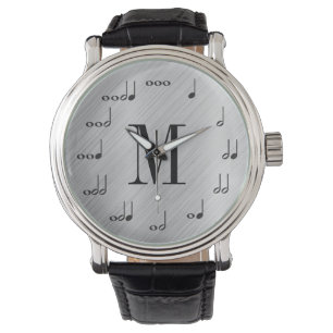Personalzied Monogramm-Musiknote Armbanduhr