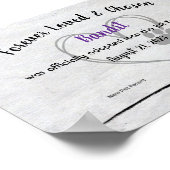 Personalzied Pet Adoption Certificate  Poster (Ecke)