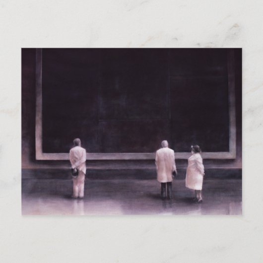 Personen auf einer Ausstellung 1990 Postkarte (Vorderseite)