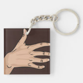 Personen Hand Schlüsselanhänger (Rückseite)