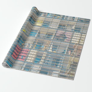 PERSONEN IM GEBÄUDE GESCHENKPAPIER