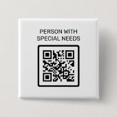 Personen mit besonderen Anforderungen QR-Code Button (Vorderseite)