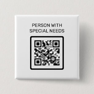 Personen mit besonderen Anforderungen QR-Code Button
