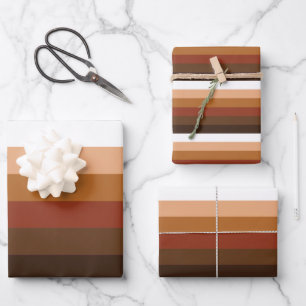 Personen mit farbigen (POC) Markierungsstreifen Geschenkpapier Set