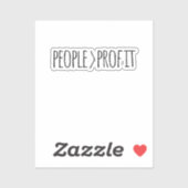 Personen mit Gewinnaufkleber Aufkleber (Blatt)