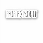 Personen mit Gewinnaufkleber Aufkleber (Vorderseite)