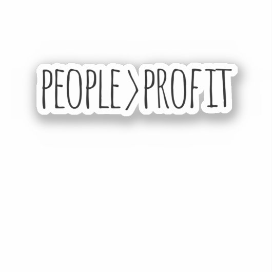 Personen mit Gewinnaufkleber Aufkleber (Vorderseite)