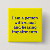 Personen mit visueller oder Hörbehinderung Button (Vorderseite)