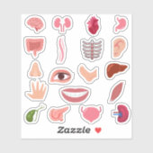 PERSONENKÖRPERSCHNITTE AUFKLEBER (Blatt)