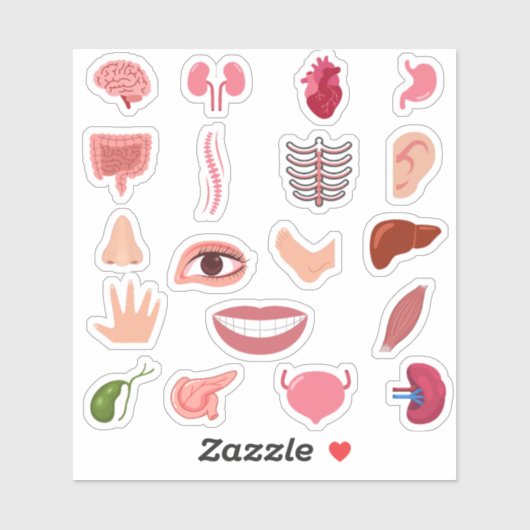 PERSONENKÖRPERSCHNITTE AUFKLEBER (Blatt)