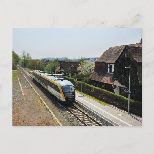 Personenzug in Korbach Süd Postkarte (Vorderseite)