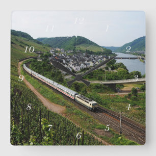 Personenzug in Neef Quadratische Wanduhr