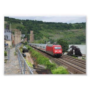 Personenzug in Oberwesel Fotodruck