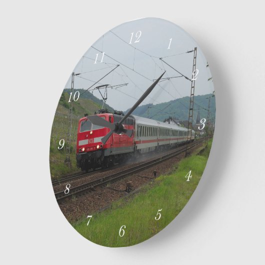 Personenzug in Pommern Große Wanduhr (Winkel)