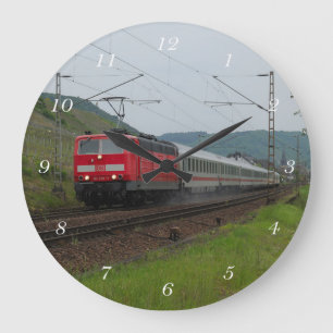 Personenzug in Pommern Große Wanduhr