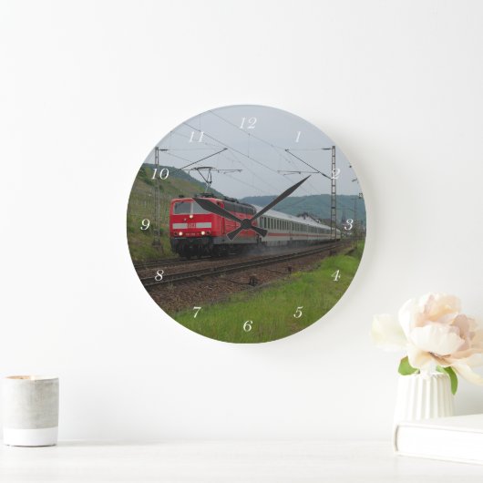 Personenzug in Pommern Große Wanduhr (Zuhause)