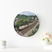 Personenzug in St. Goar Große Wanduhr (Zuhause)