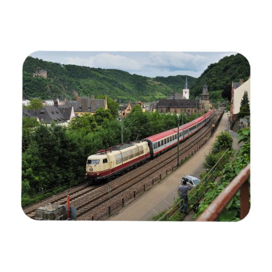 Personenzug in St. Goar Magnet (Horizontal)