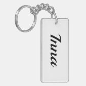 personerbar Vorname Innschwarz weiß Schlüsselanhänger (Vorderseite links)