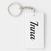 personerbar Vorname Innschwarz weiß Schlüsselanhänger (Vorderseite)