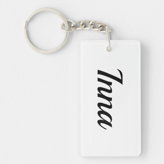 personerbar Vorname Innschwarz weiß Schlüsselanhänger (Vorderseite)