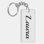 personerbar Vorname Lschwarz weiß Schlüsselanhänger (Vorderseite links)