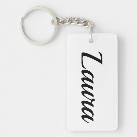 personerbar Vorname Lschwarz weiß Schlüsselanhänger (Vorderseite)