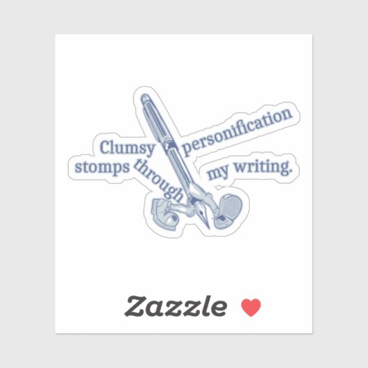 Personification Funny Creative Writing Aufkleber (Blatt)