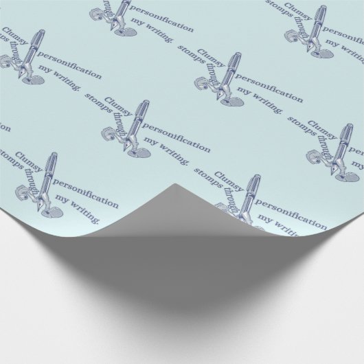 Personification Funny Creative Writing Geschenkpapier (Ecke)