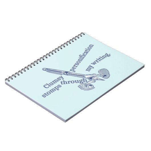 Personification Funny Creative Writing Notizblock (Linke Seite)