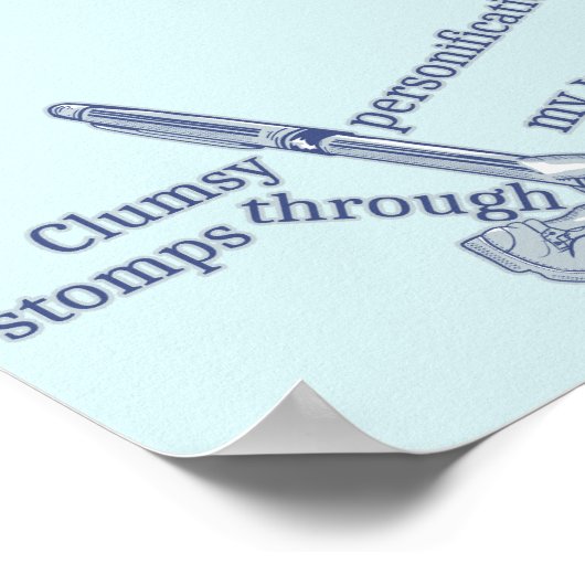 Personification Funny Creative Writing Poster (Ecke)