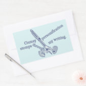 Personification Funny Creative Writing Rechteckiger Aufkleber (Umschlag)