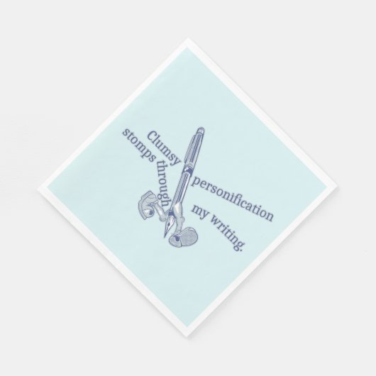 Personification Funny Creative Writing Serviette (Ecke)