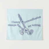 Personification Funny Creative Writing Wandteppich (Vorderseite (Horizontal))