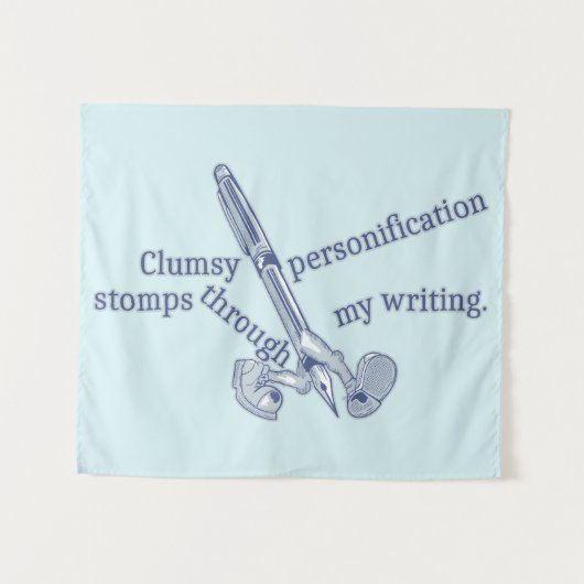 Personification Funny Creative Writing Wandteppich (Vorderseite (Horizontal))