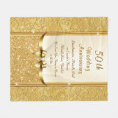 Personifizieren Sie 50. Hochzeitstag-Wurfs-Decke Fleecedecke (Vorderseite (Horizontal))
