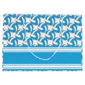 Personifizieren Sie Baby-Blau-Volleybälle Große Geschenktüte (Rückseite)