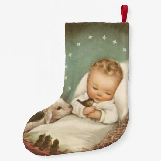 Personifizieren Sie Baby Jesus Kleiner Weihnachtsstrumpf (Rückseite)