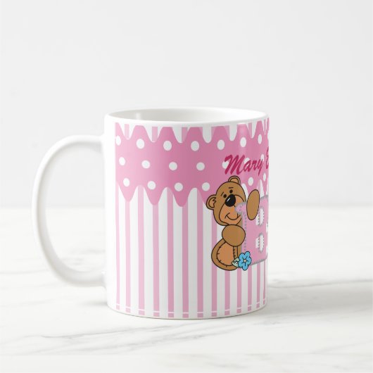 Personifizieren Sie Baby-Mädchen-Cartoon-Bären Kaffeetasse (Links)