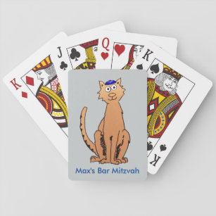 Personifizieren Sie Bar Mitzvah Kippah Spielkarten