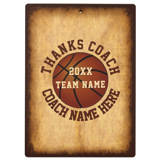 Personifizieren Sie Basketball-Trainers-Klemmbrett Klemmbrett (Rückseite)