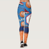 PERSONIFIZIEREN Sie BASKETBALL-ZAHL sportliches Leggings (Rückseite)