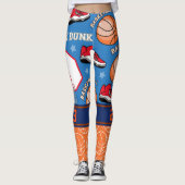 PERSONIFIZIEREN Sie BASKETBALL-ZAHL sportliches Leggings (Vorderseite)