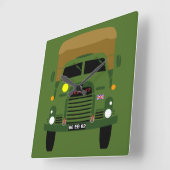 PERSONIFIZIEREN SIE BRITISCHE ARMEE-VETERANEN-LKW QUADRATISCHE WANDUHR (Winkel)